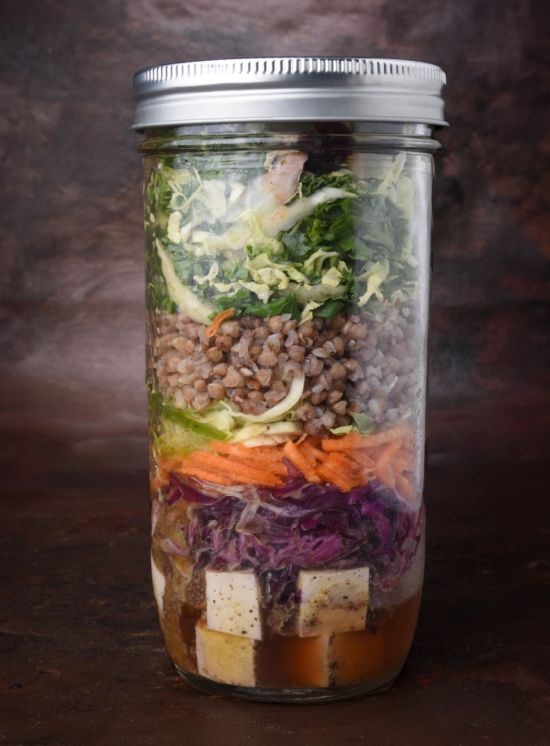 Cruciferous Crunch Strata Salad Jar