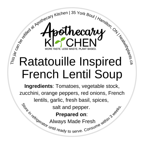Ratatouille Inspired French Lentil Soup Jar