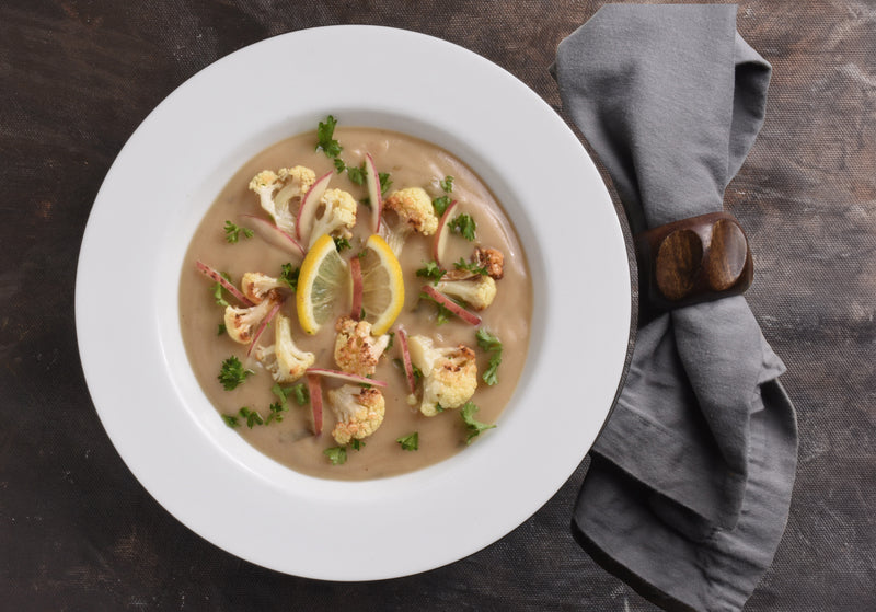 Creamy Roasted Cauliflower Soup Jar