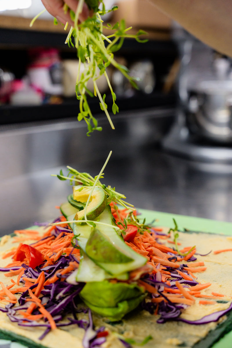 Cosmic Rainbow Hand Salad