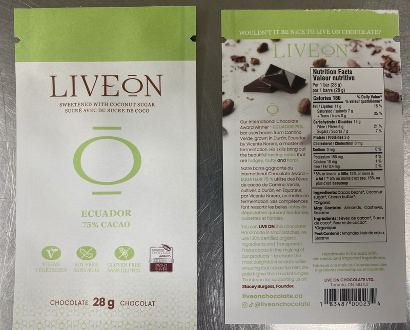 Ecuador Dark Chocolate Bar