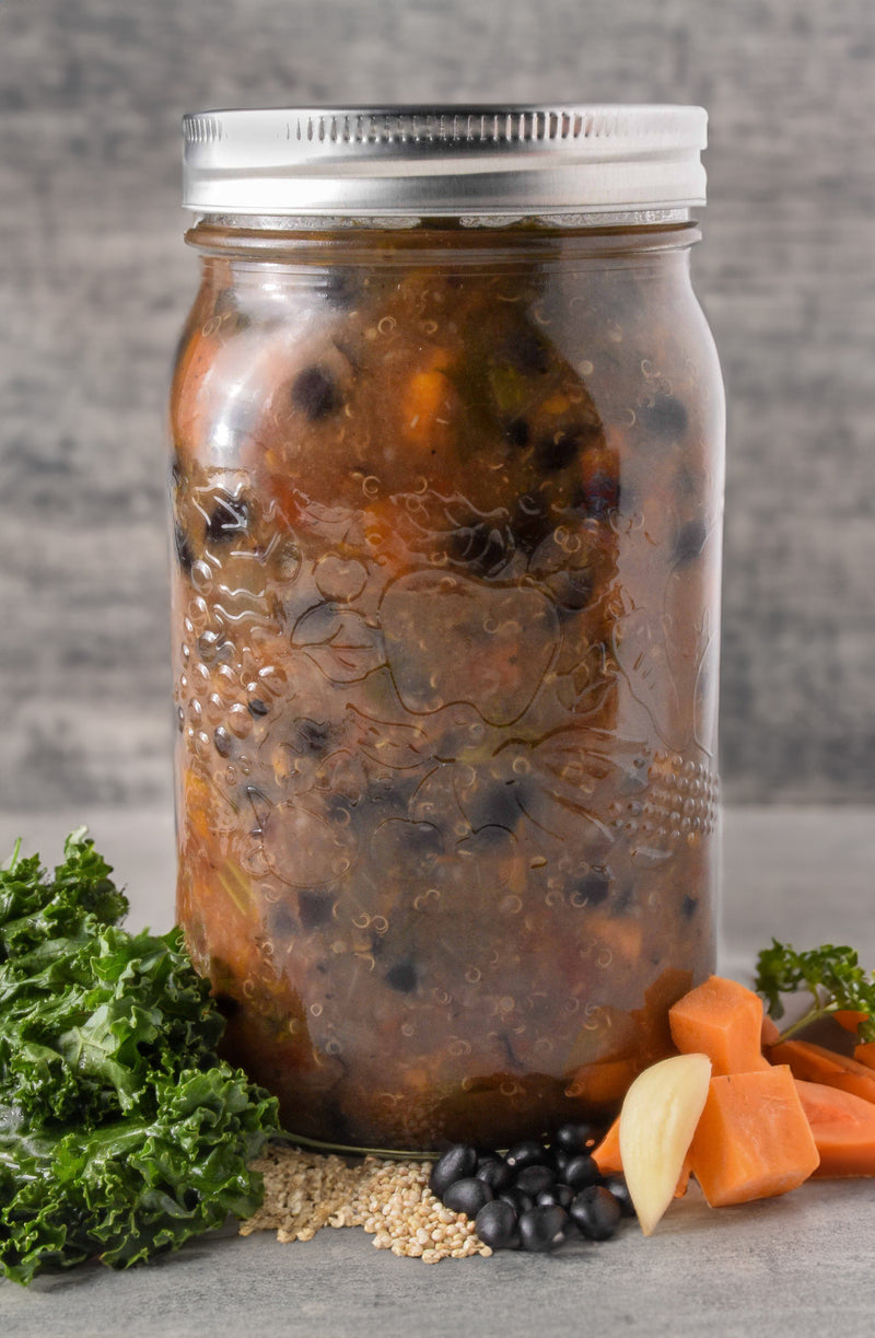 Savoury Quinoa, Kale & Black Bean Soup Jar