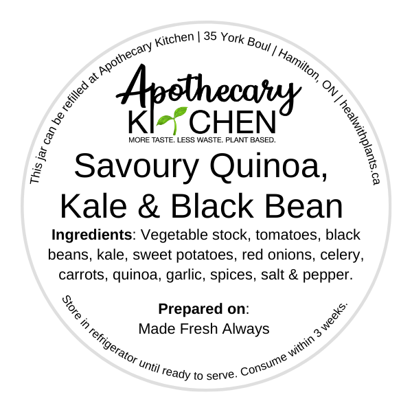 Savoury Quinoa, Kale & Black Bean Soup Jar
