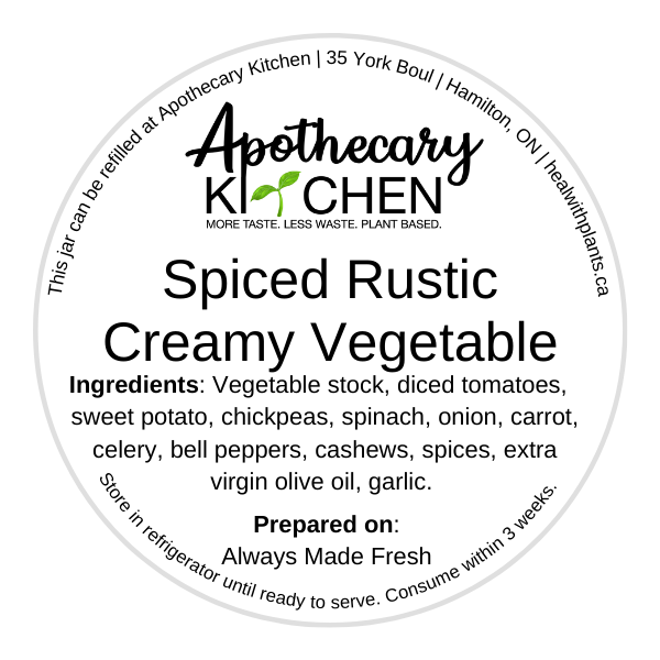 Spiced Rustic Creamy Vegetable Soup Jar